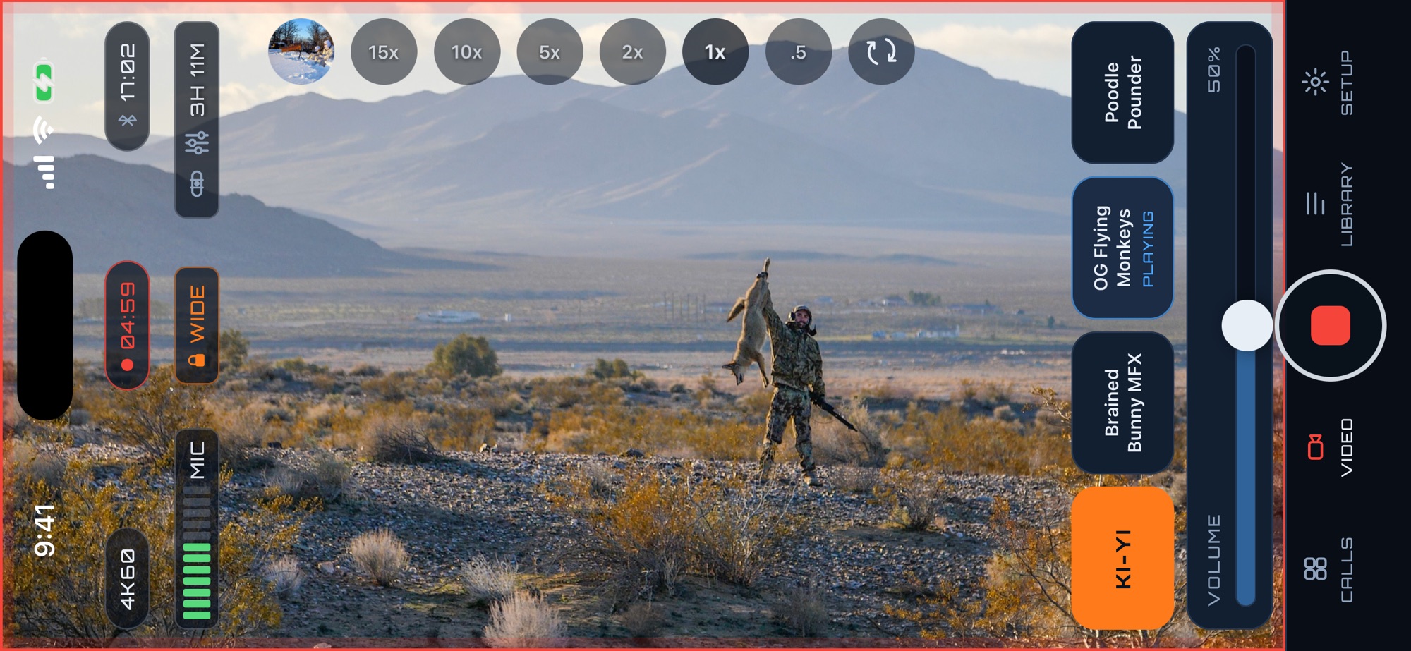 Pro Video filming wide while PREYR plays a call