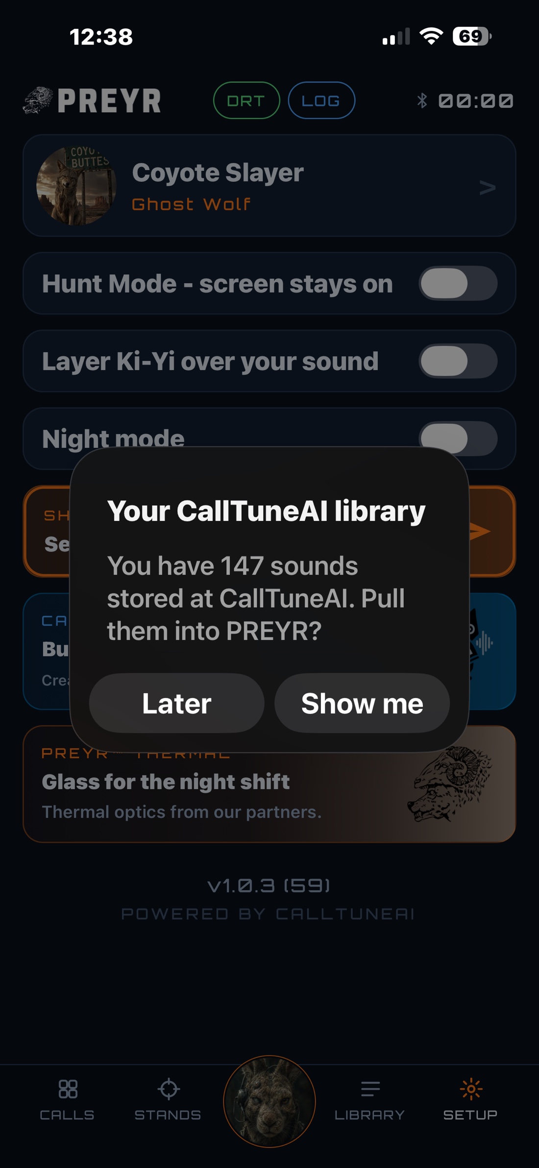 Your CallTuneAI library, ready to pull into PREYR